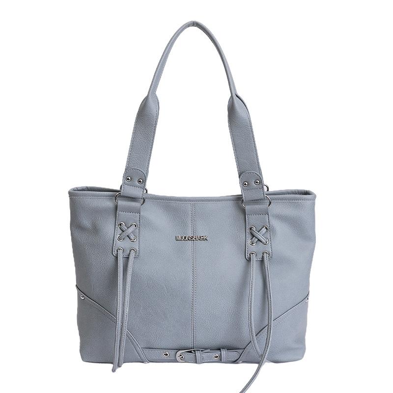 Abandoned Soil Style Portable Motorcycle Bag, New Trendy Korean Version, Retro Tote Bag, Women's High-end Large Capacity Armpit Bag