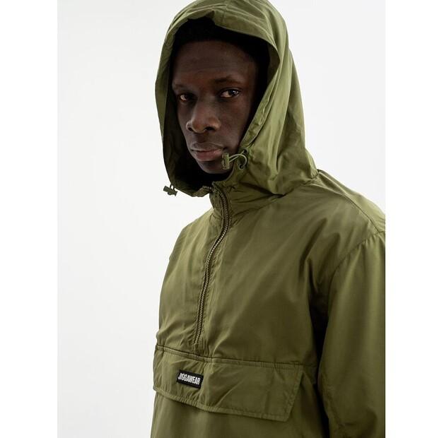 Куртка переходная Jigga Wear Мужская куртка-кенгуру оливкового цвета Jigga Wear Stripe Name Kangaroo M