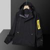 Giacche da Pugno da Esterno per Uomo Color Block Giacca Casual Larga Versatile Tendenza Giacca con Cappuccio per Coppia Impermeabile