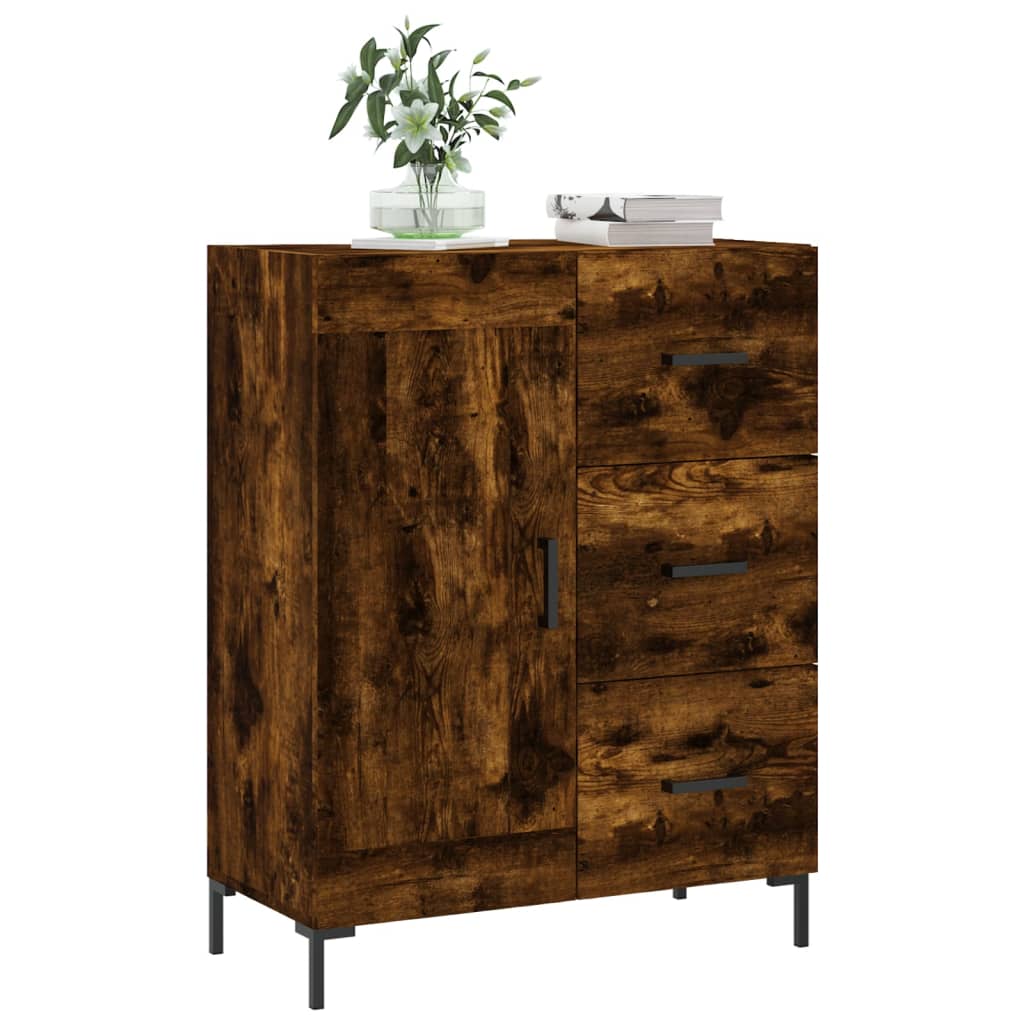 Sideboard Smoked Oak 69.5 X 34 X 90 Cm Wood Based Panel