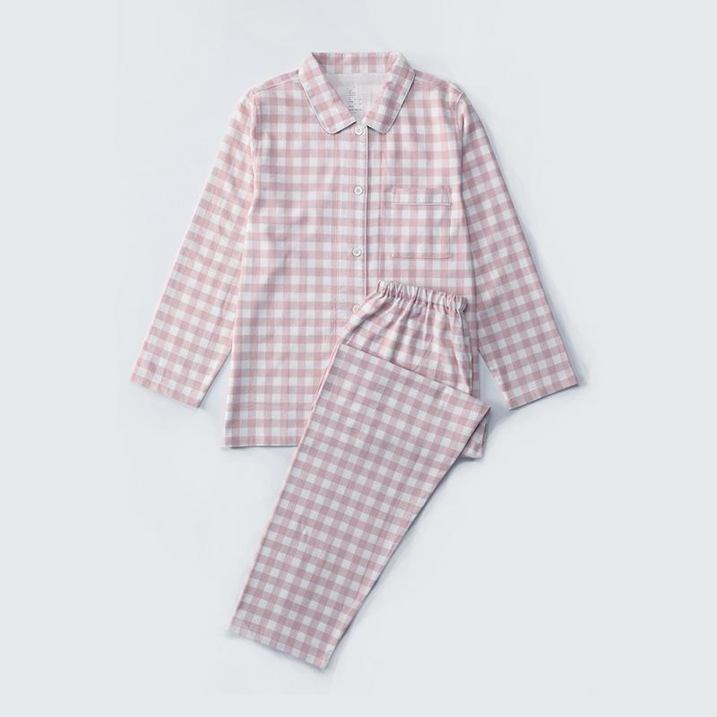 Women s Pure Cotton Brushed Flannel Pajama Set - Seamless Home Wear for Autumn/Winter