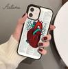 Human Anatomy Phone Case for iPhone 11 12 13 14 Pro Max Mini X XR XS SE 2020 5 6S 7 8 Plus Samsung Galaxy S21 S22 Cover Shell