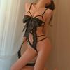 Erotic Women's Cutout Crotchless Seduction Night Lingerie Body Bandage Babydoll Silk Lace-Up Bra Naked  Women Open Pajamas 18