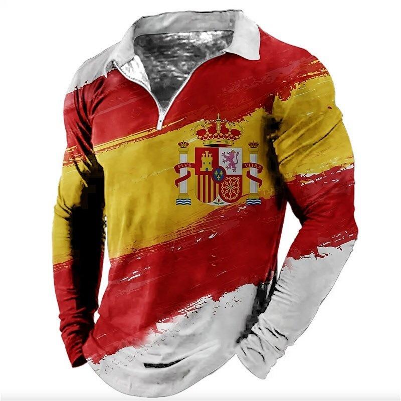 New POLO Shirt Zip Long-sleeved Lapel Men's Sweatshirt Casual Tops Tide