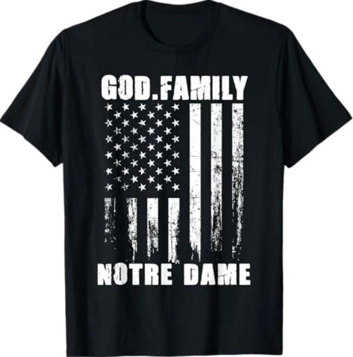 God First Family Second Then Notre Patriotic USA Dame T-Shirt 3XL