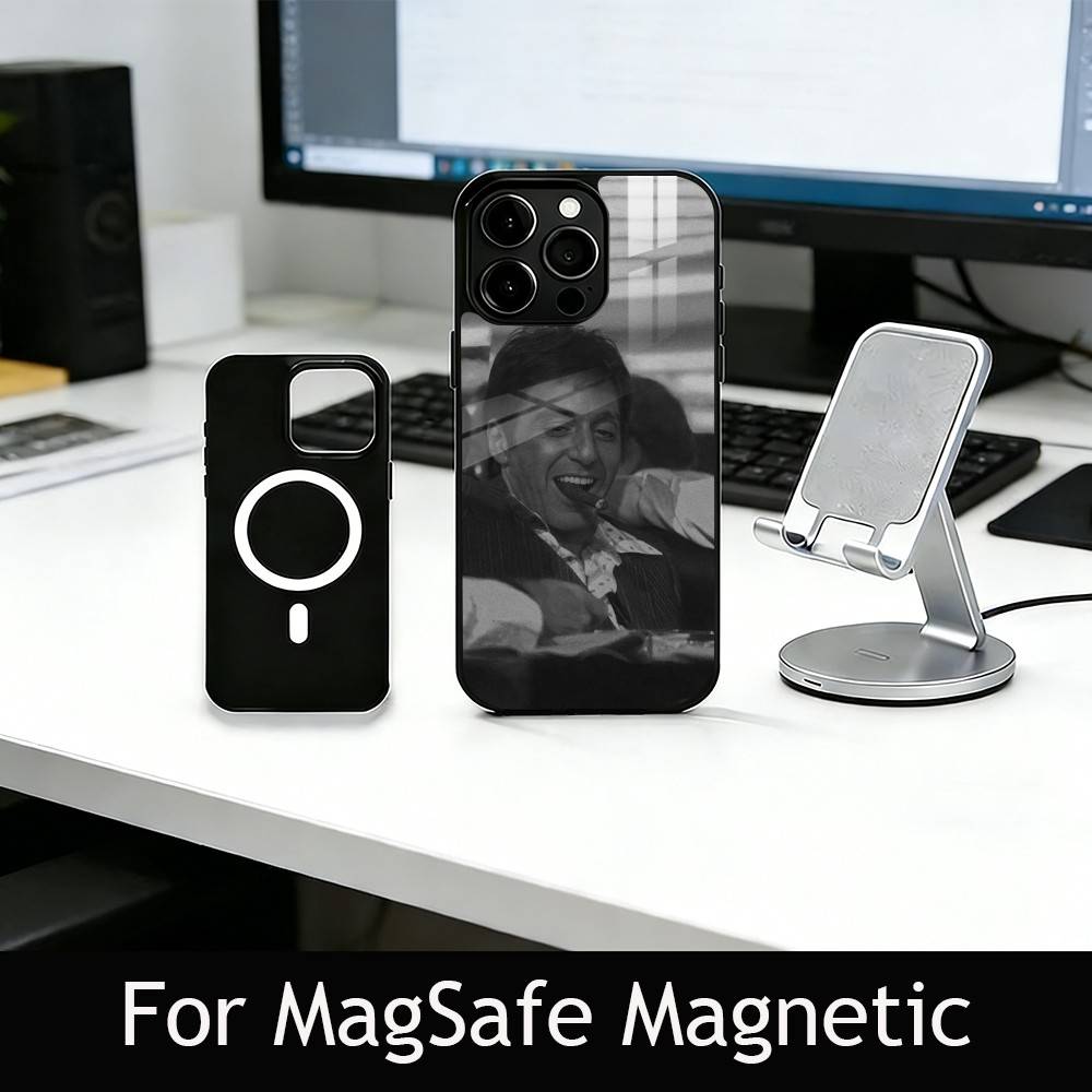 S-Scarface T-Tony Phone Case For iPhone17,16,15,14,13,12,11 Plus,Pro Magnetic with Magsafe Wireless Charging