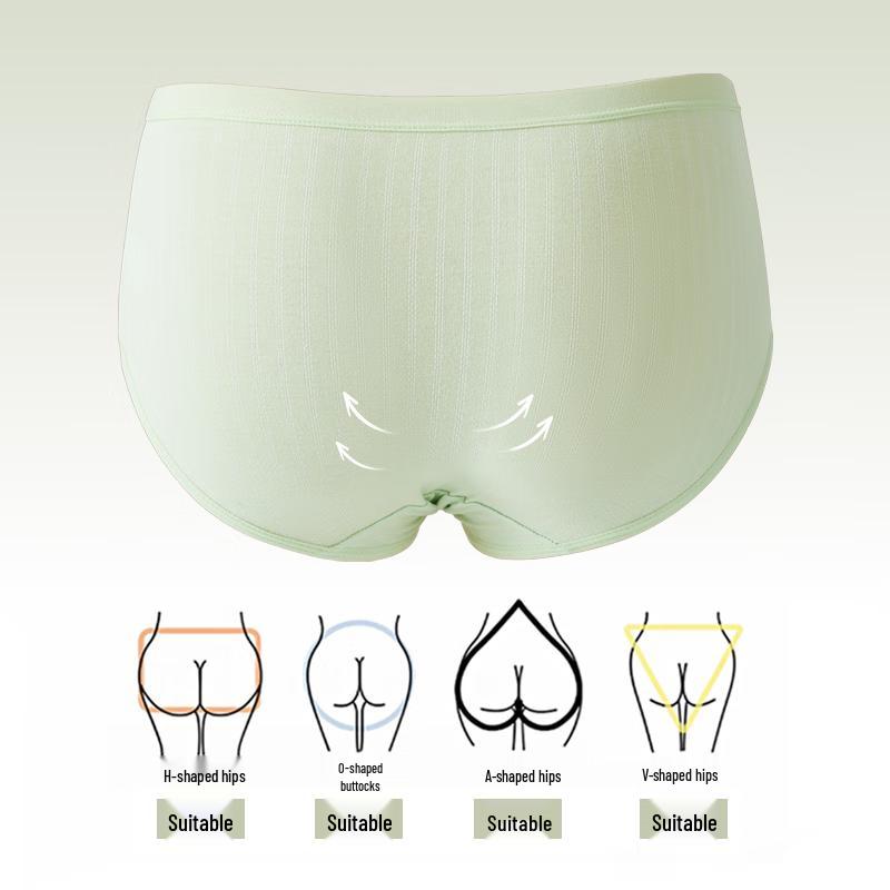LANGSHA Women's Pure Cotton Mid-Rise Antibacterial Underwear