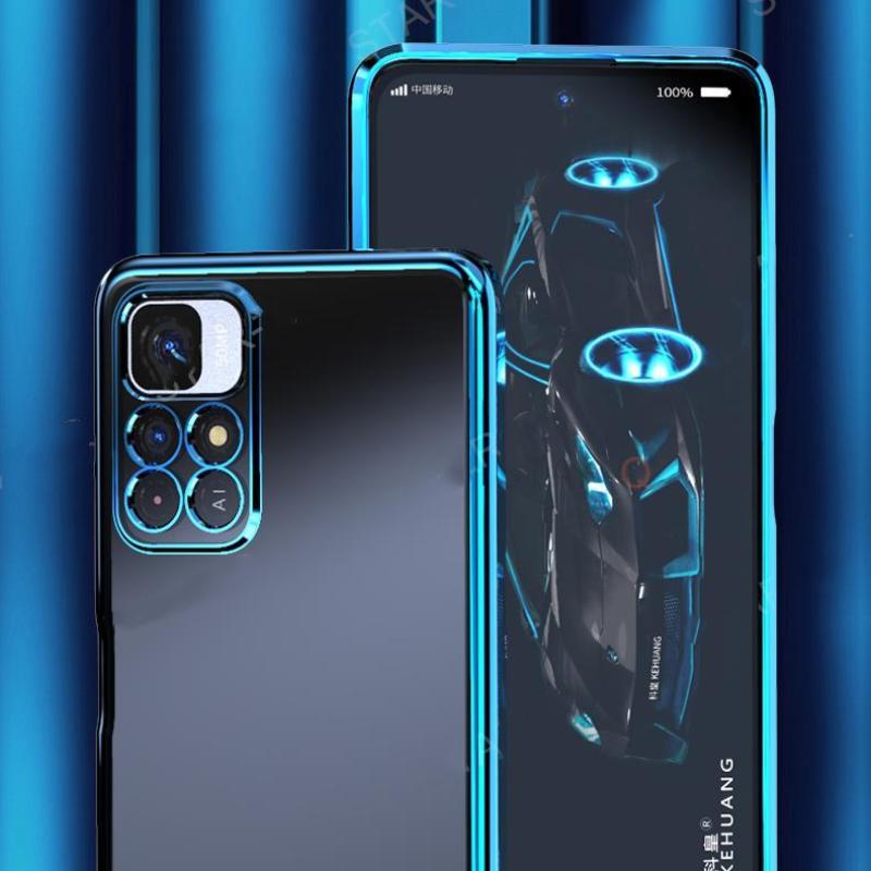 Luxury Plating Transparent Soft Case For Xiaomi Redmi Note 11 Pro Plus 10 9 8 Silicone Cover Redmi Note11 S 10s 11s 9a 9c K20