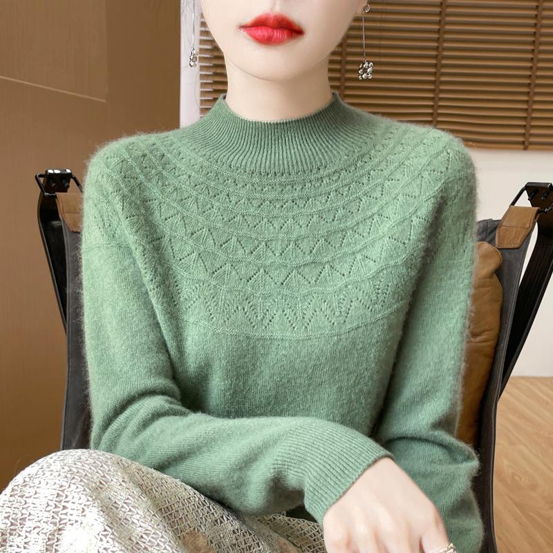 Pulover de cașmir pentru femei cașmir Qinghe 30% cașmir 70% lână cald și la modă versatil toamnă și iarnă