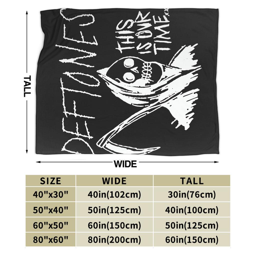 D-Deftoness Nu Metal Throw Blanket Warm Soft Flannel For Girls Boys Airplane Travel Couch Bed Comfortable Sofa Cover