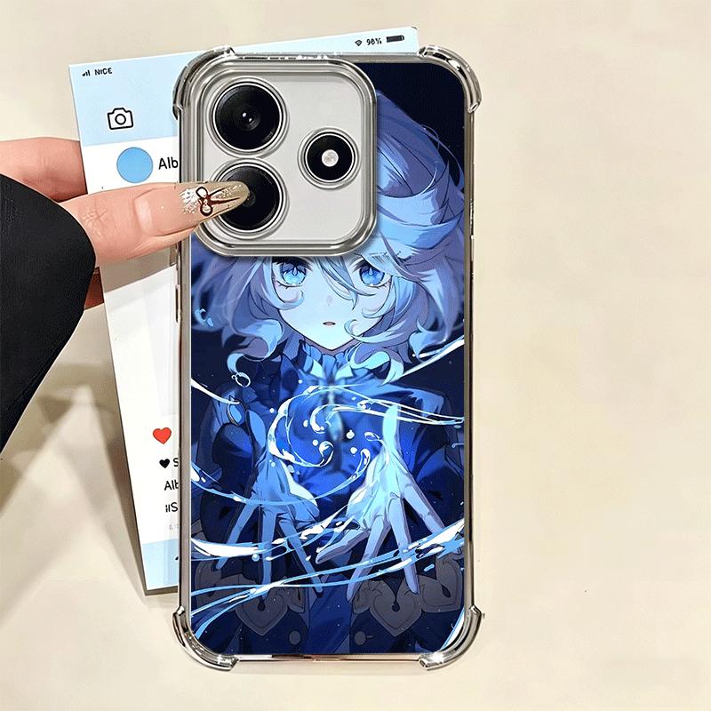 Genshin Impact Furina Soft Phone Case For Xiaomi Redmi Note 14 15 Pro Plus 13 12 11S 11T 5G 10 9S 9 Plating Anti-Fall Fundas