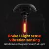 ROCKBROS Bicycle Magnetic Rear Light IPX6 Waterproof Tail Light 7 Lighting Modes Smart Brake Sensor Rear Light Bike Accessories