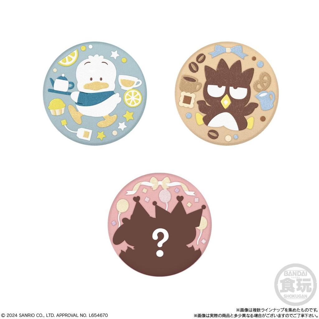 BANDAI Sanrio Characters Embroidered Can Badge Biscuit 3 Biscuit Candy Toy Set of [Resale] [Box 12]