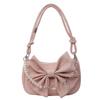 Bow bag women's fashion new pearl chain messenger bag fashionable simple sweet texture shoulder bag