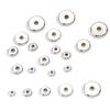 50pcs Spacer Beads For Jewelry Making Supplies Flat Round Loose Beads Stainless Steel Beads DIY Bracelet Jewelry Accessories
