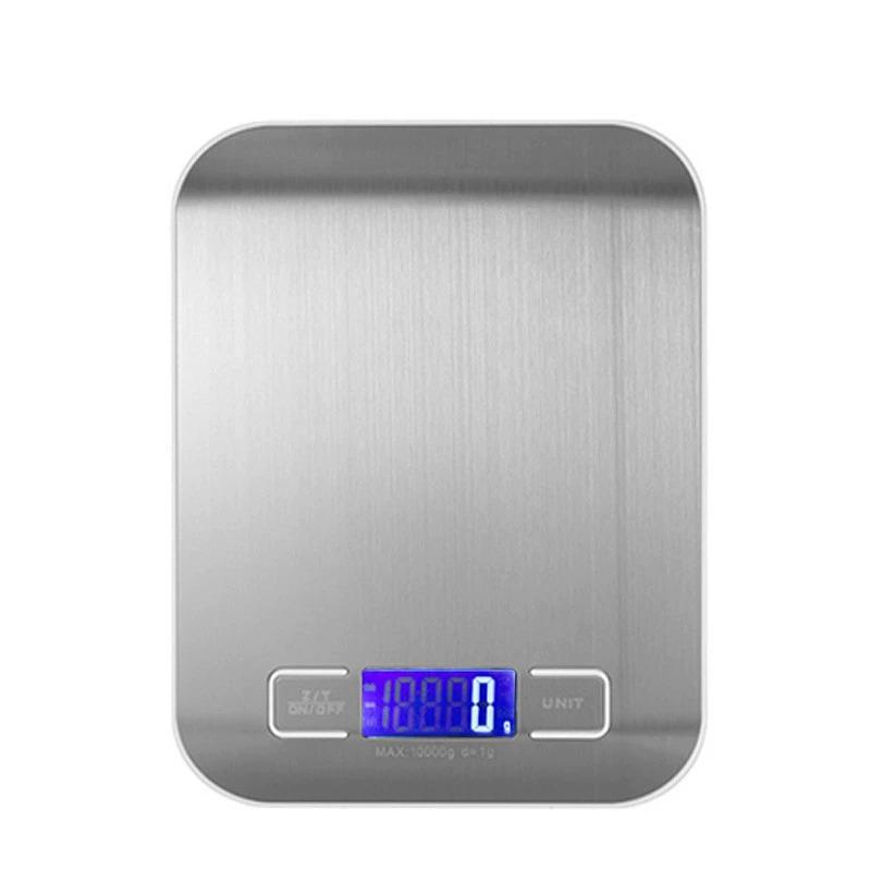 Báscula de cocina digital de acero inoxidable, báscula de alimentos precisa de alta capacidad
