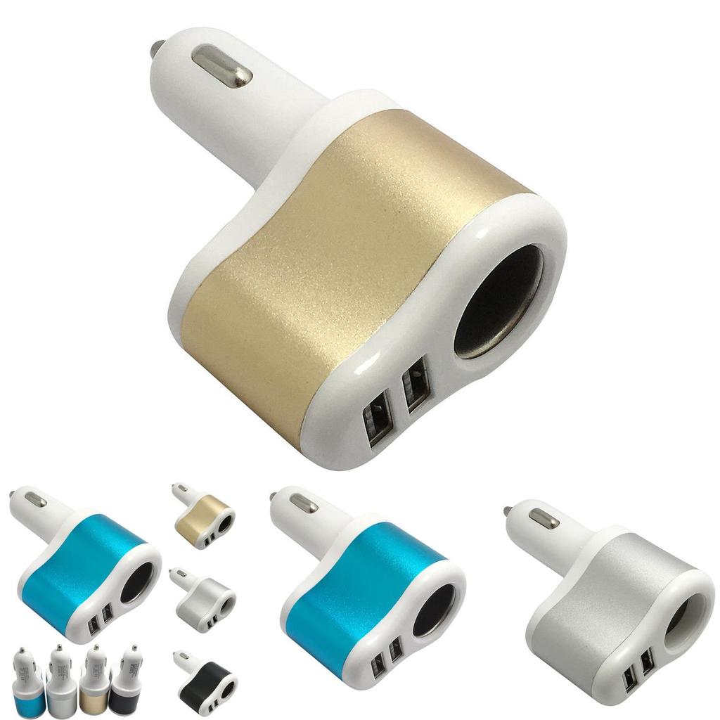12v24v Ports 2 Usb Car Charger Lighter Socket Splitter Power Adapter For Iphone