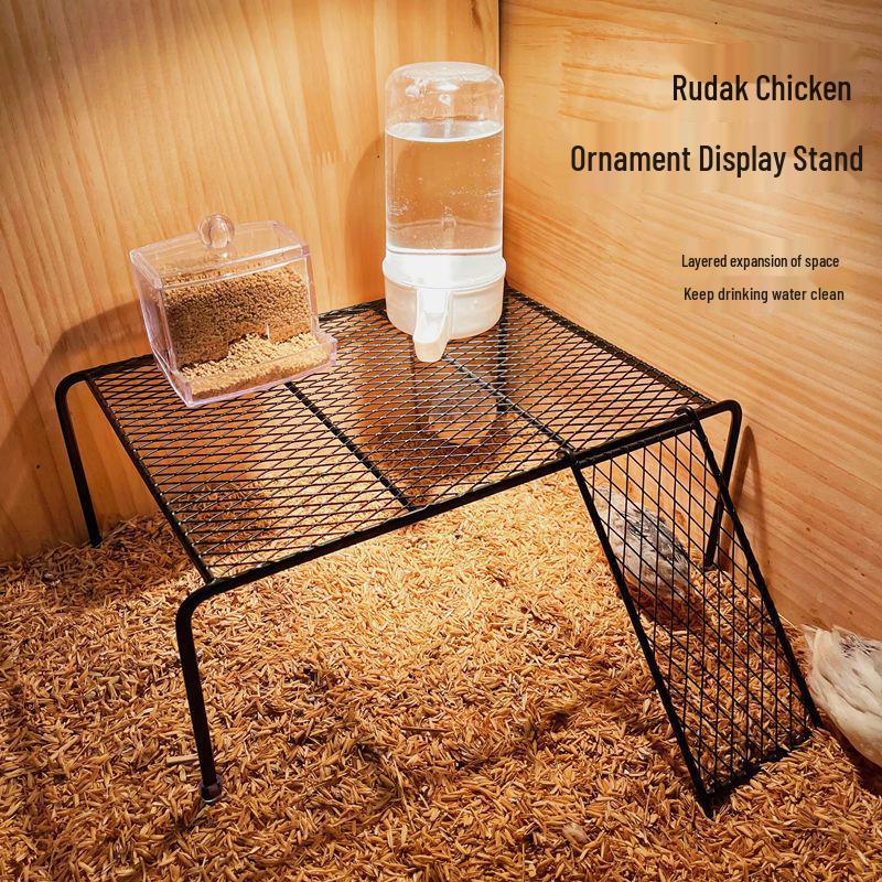 Rooster Ornament Shelf & Chicken Coop Feeder Platform