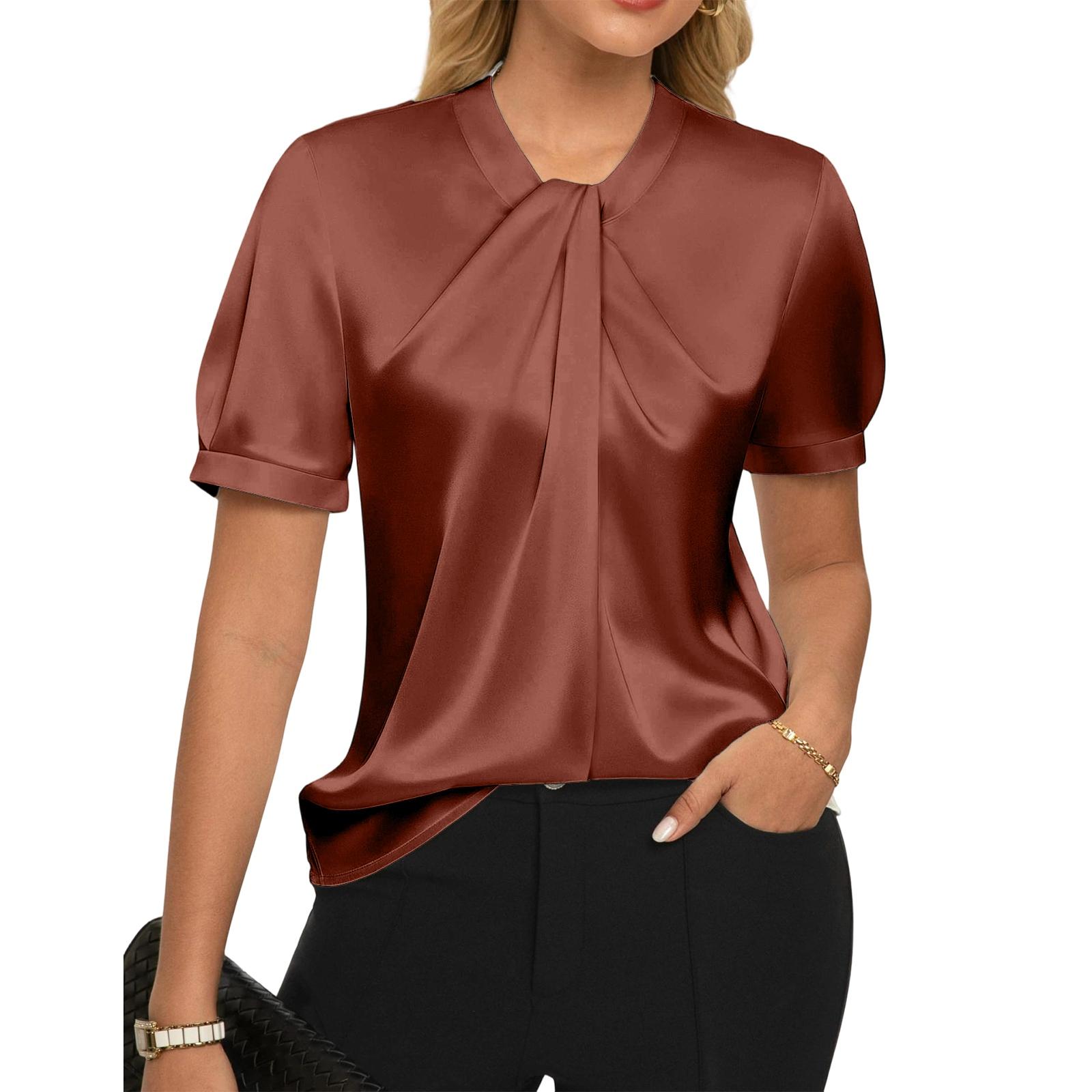 Women s Fashionable Casual Top XXL кофейный