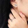 Stylish Blue Heart Shaped Zircon Ring For Women Adjustable Copper Fashion Jewelry