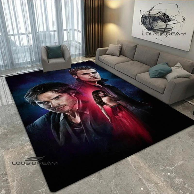 The Vampire Diaries Damon salvatore print carpet Yoga mat area rug room decor door mat Non -slip carpet kawaii rug Birthday Gift