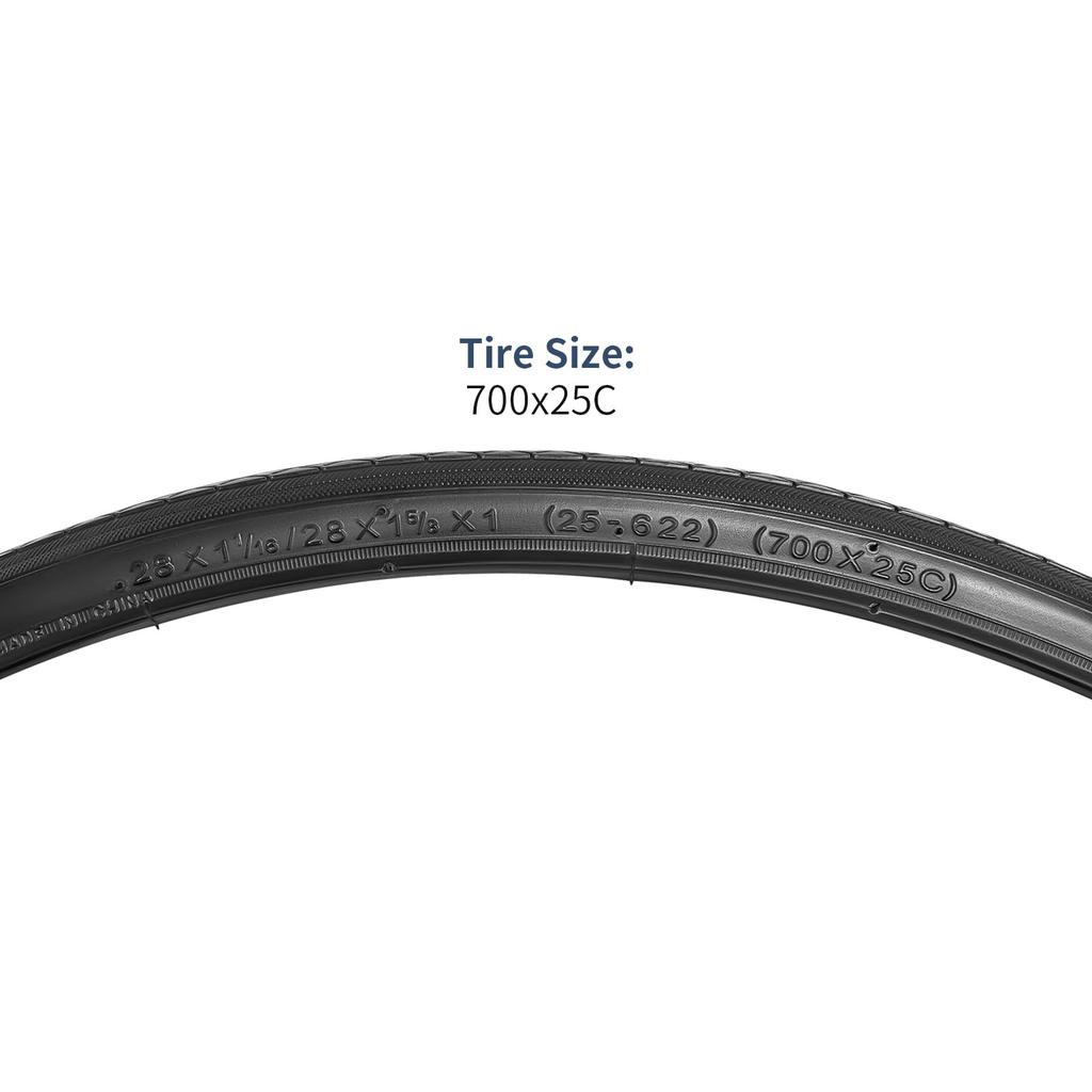 YunSCM 2-Piece 700x25c Bicycle Tire, 700x25c 25-622, Suitable for 700x25c Road Bike Tires, Y-1076