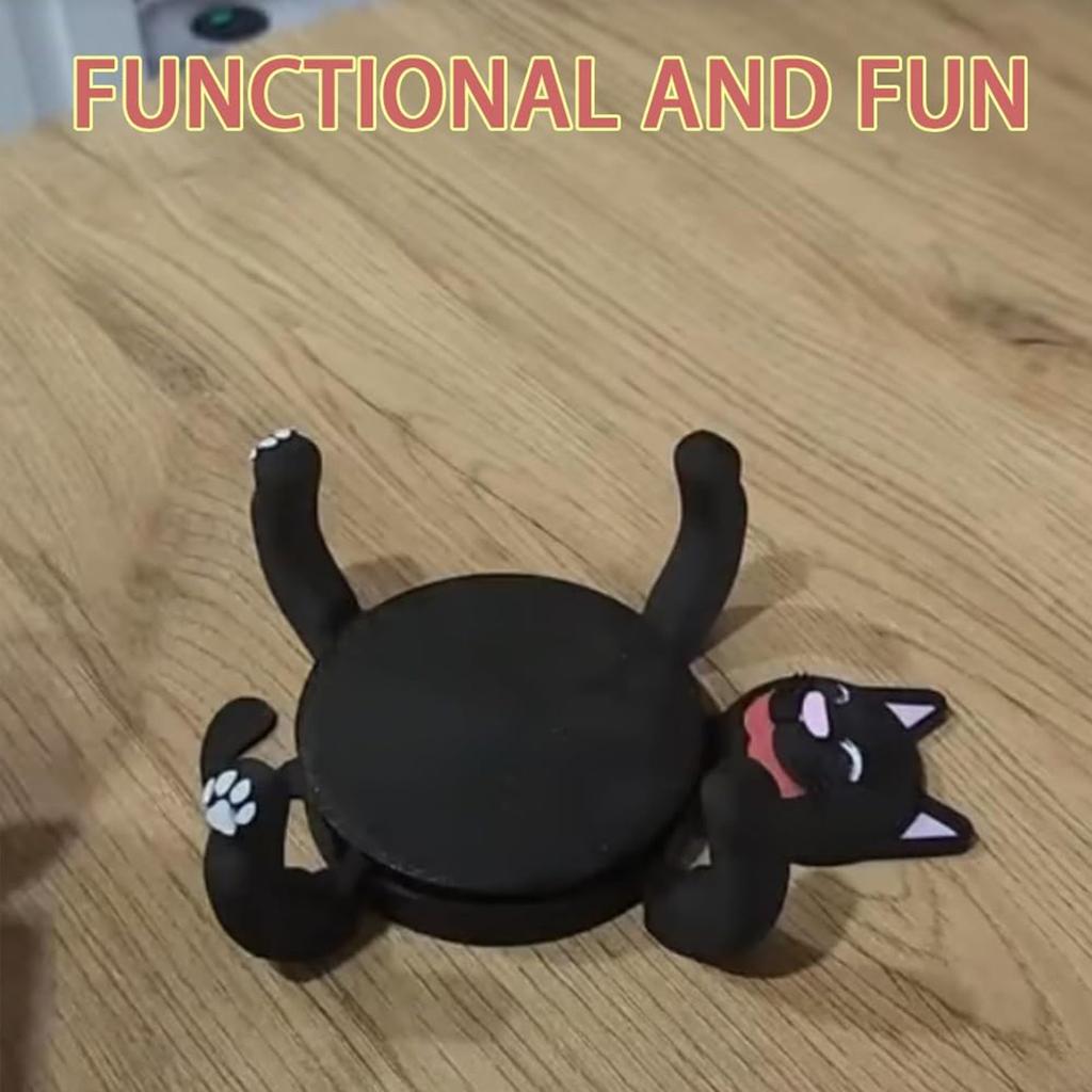 Cute Cat , 3D Print Cat Mug Holder, Non-Slip Funny Creative In The Shape Of Cats Drink With Holder, Gifts For Pet Lovers And Birthday Party