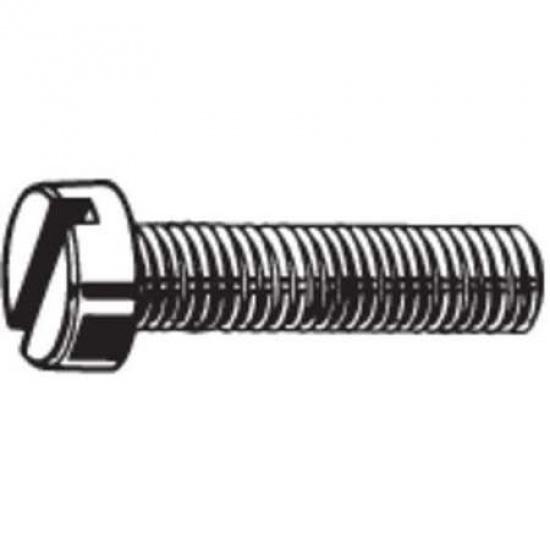 

M4-0.7 x 6 мм. Винт машинный с цилиндрической головкой и прямым шлицем, 100 шт.