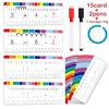 Ensemble de Mathématiques Ligne Numérique Effaçable Cartes Flash Double Face avec Anneau de Rangement pour l'Apprentissage de l'Addition et de la Soustraction à la Maison
