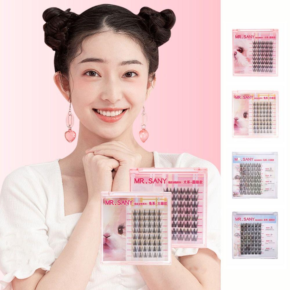 

Lovable Segmented False Eyelash DIY Glue Free False Eyelashes Self-adhesive Lashes Girl Style B