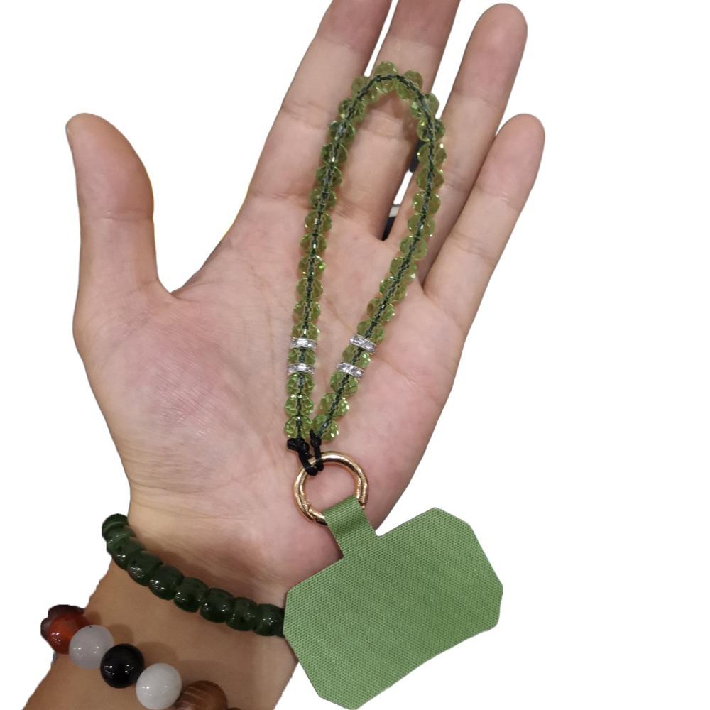 

Цепочка для мобильного телефона против потери Шнурок Ремешок для мобильного телефона Кристальный ремешок для телефона Украшение для рюкзака зелёный