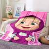3D cartoon cute M-Masha and Bear blanket flannel home sofa bed bedroom warm portable children's gift picnic sleep soft blanket