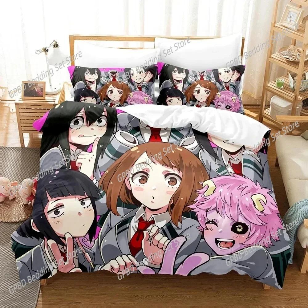 3D Print Anime My Hero Academia Beding Set Bedrom Soft Modern Bedspreads Comefortable Soft Duvet Cover Comfortable Quilt Cover And Pilowcase