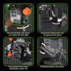 K96115 Halloween Albtraumschloss Bausteine Geist Skelett Kürbishütte Modellsteine Spielzeug Ornament DIY Geschenke Jungen