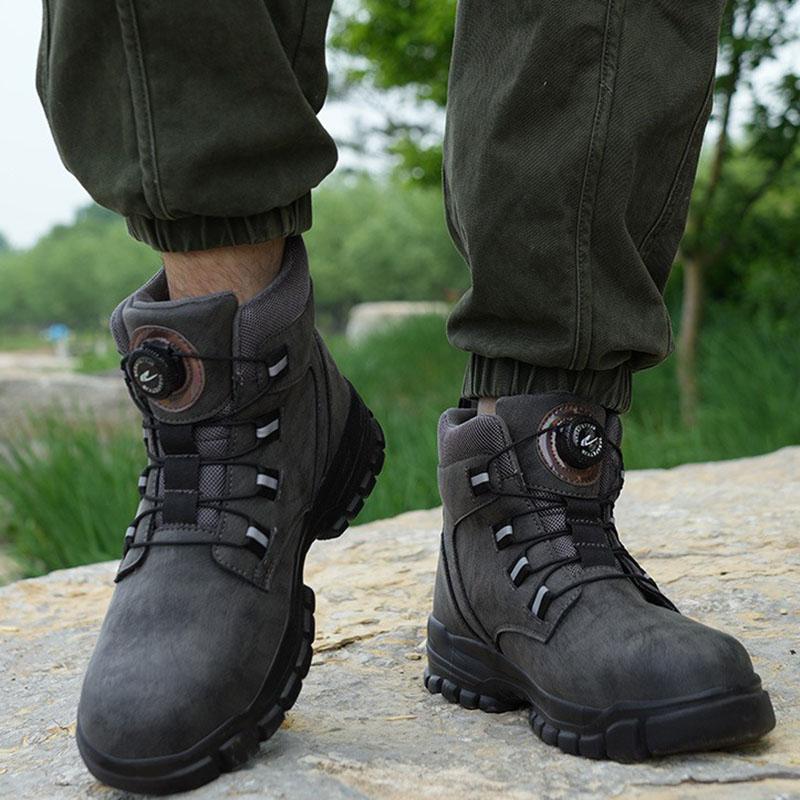 Осенне-зимние мужские рабочие ботинки с высоким берцем и стальным носком — фото 16