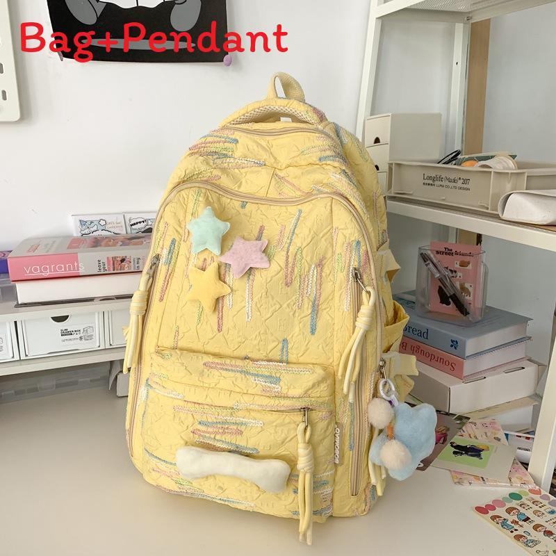 Girl Backpack School Bag With Nylon Material For Middle School Students