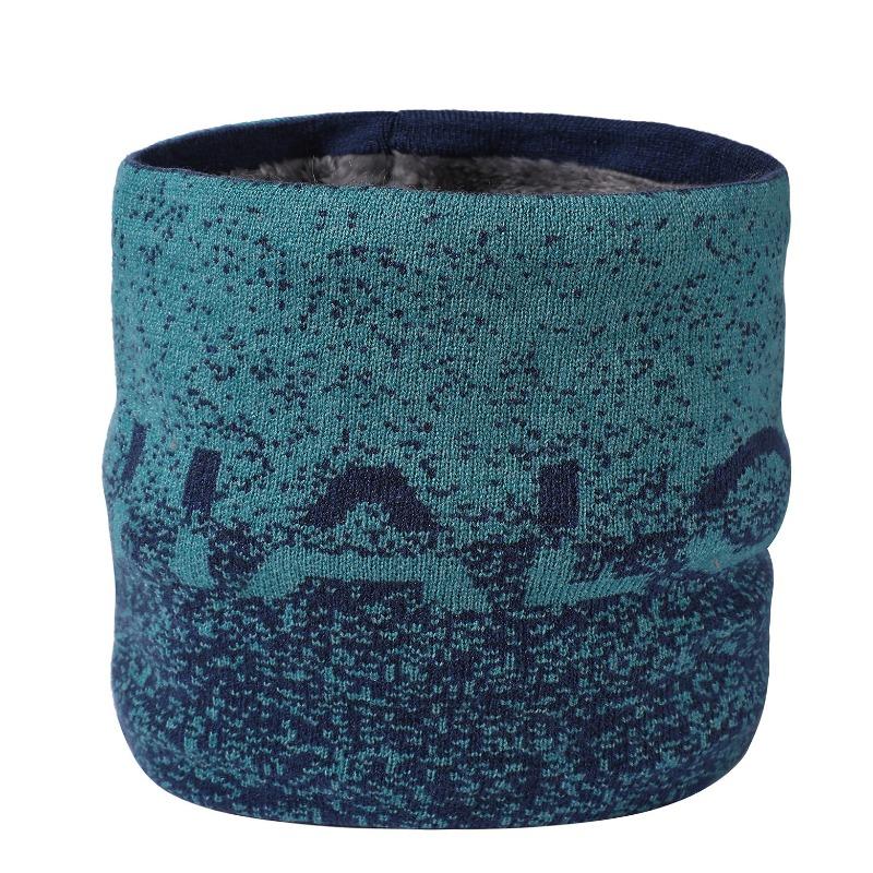 Warm scarf men's winter wool knitted neck protector neck cover piled and thickened gradual change letter scarf