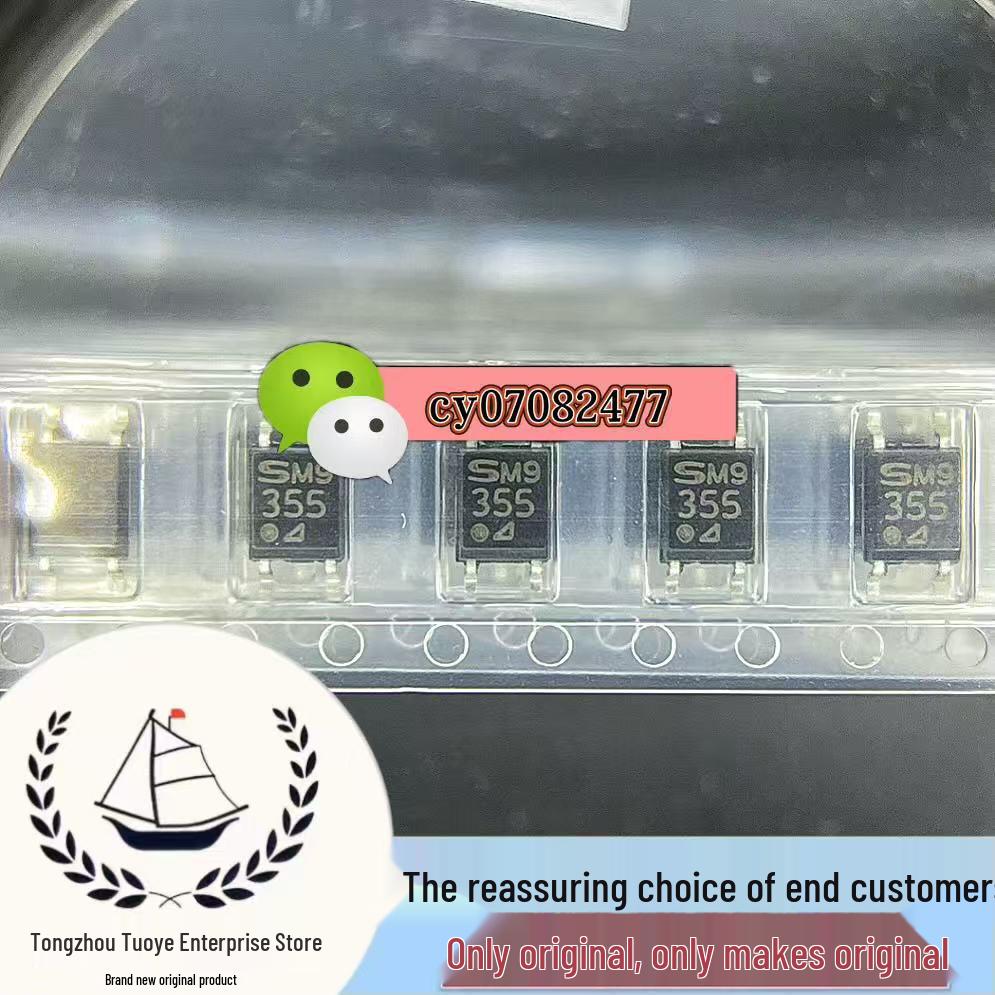 Genuine PC355NJ0000F SOP-4 Transistor Output Optocoupler with Original Label, In Stock - Direct Shipping