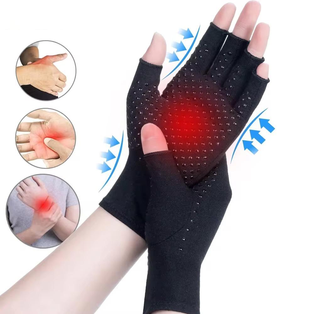 Fingerless Wrist Support Gloves Hand Pain Relief Touch Screen Mittens Compression Gloves  Outdoor
