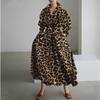 Elastic High-waisted Slimming Temperament Preppy Cardigan Dress