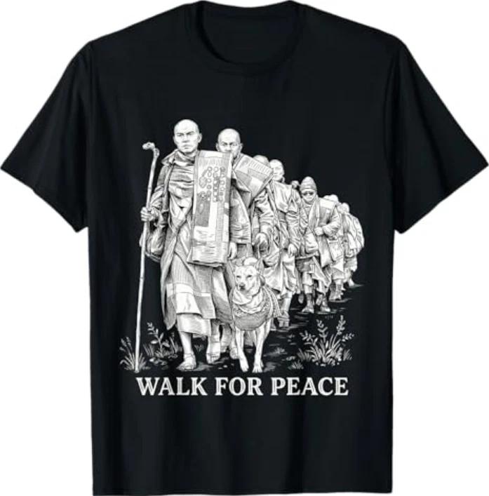 Walk For Peace Monks With Aloka Dog Tshirt S