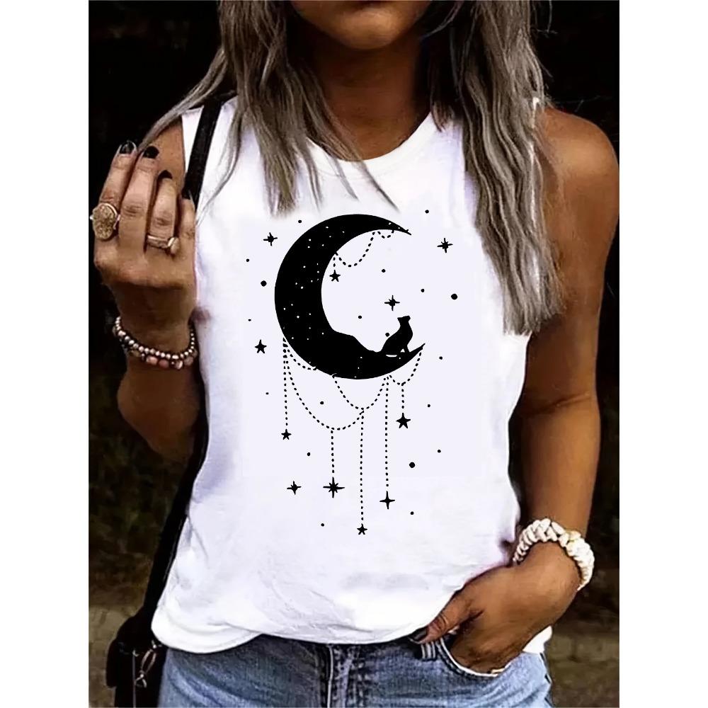 

Women s sleeveless round neck casual top with vest XL
