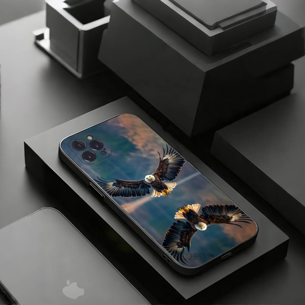 Eagle Cool Animal Phone Case for iPhone 11Pro 13 12 11 Pro Max 16e 17 Air 16 15 14 Plus 11ProMax