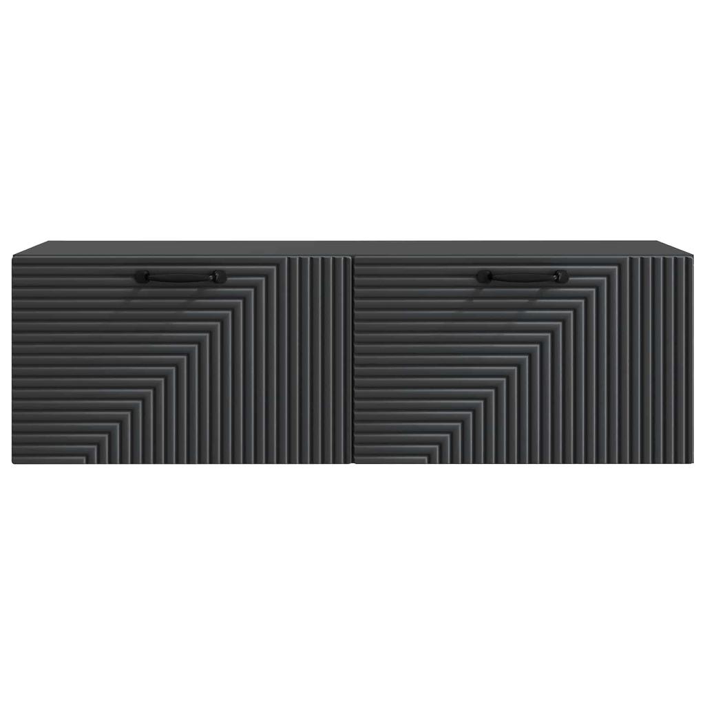 Wall Mounted TV Cabinet Black 98 x 31 x 30 cm Particleboard