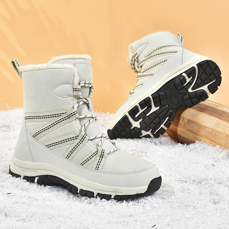 Large Size Women's Snow Boots Comfortable Warm Waterproof Non-Slip Cotton Shoes for Cold Weather