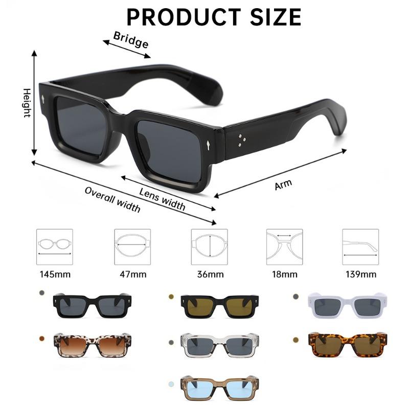 Multi Colored Arrow Rice Nail Sunglasses For Women New Square Full Frame Sunshade Glasses High-End Vacation Sun Glasses For Men