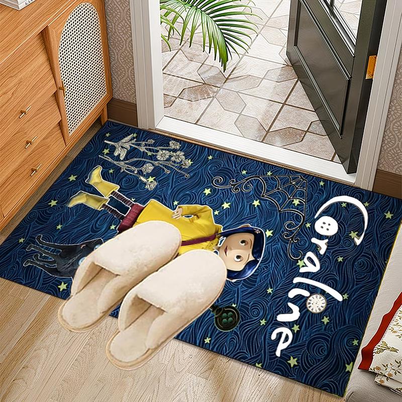 Nighttime Adventure Doll Rug Office Carpet Non-Slip Mat, Chair Rug Floor Covering for Gaming, Bedroom, Living Room , Home Decor Christmas Gift