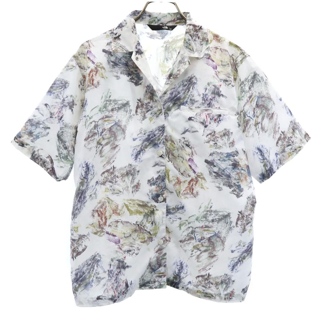 The North Face Overall Handle Short Sleeve Shirt WM White Outdoor NR22204 Women Used