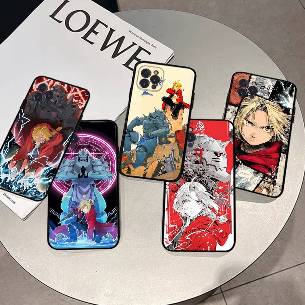 Anime F-Fullmetal A-Alchemist Phone Case For Iphone 16 15 17 13 14 12 11 Pro Max Plus Black Shell Cover Case