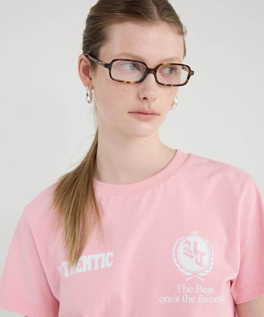 Yusentig Emblem T-Shirt Light Pink Aw5Me43671